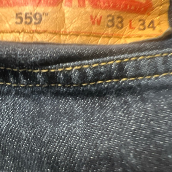 Levi's 559 Jeans Mens Blue Denim Pants Actual 33x34 - Picture 8 of 12